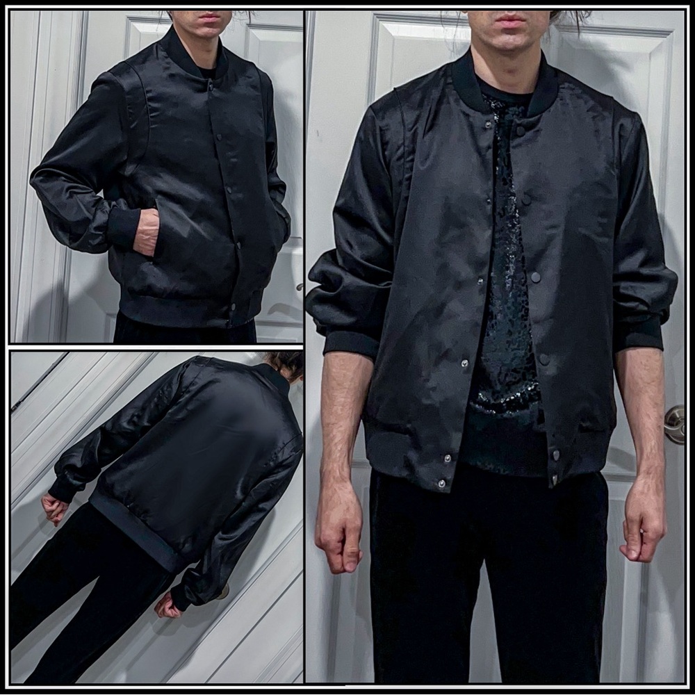 AND NOW THIS Windbreaker black Jacket size medium